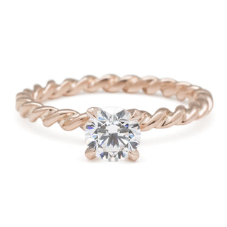 Solitaire Bridal Mount W/ Twisted Rope Band - Anne Sportun Fine Jewellery