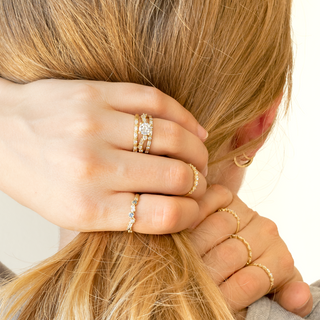 The Aurore Cascade Diamond Engagement Mount - Anne Sportun Fine Jewellery