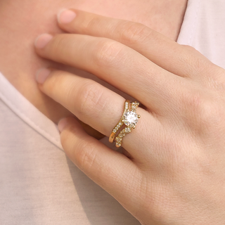 Diamond Wave Cup Jacket Band - Anne Sportun Fine Jewellery