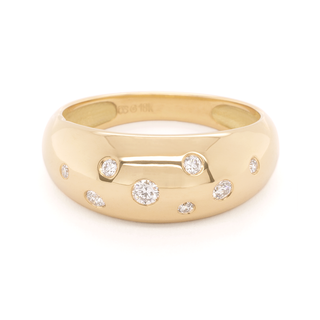 Scattered Diamond Bombe Ring | 8mm