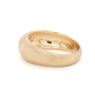 8mm 'Boulder' Diamond Bombe Ring