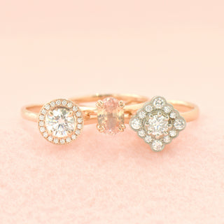 One of a Kind Classic Halo Diamond Ring - Anne Sportun Fine Jewellery