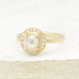 One of a Kind Snowy Rosecut Diamond Ring - Anne Sportun Fine Jewellery