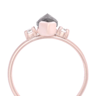 One of a Kind Dark Grey Marquise Diamond Ring - Anne Sportun Fine Jewellery