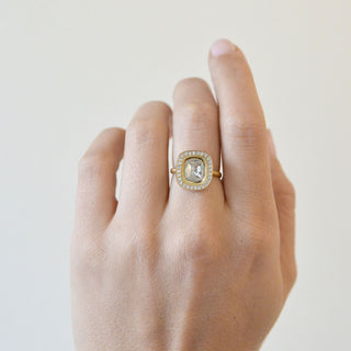 One of a Kind Off White Rosecut Diamond Ring - Anne Sportun Fine Jewellery