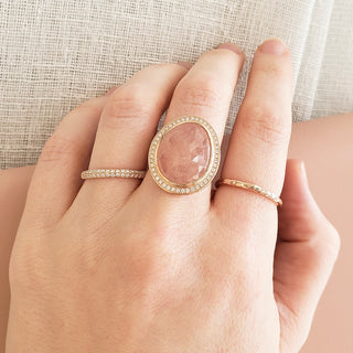 One of a Kind 12.95ct Peach Rosecut Sapphire Ring - Anne Sportun Fine Jewellery