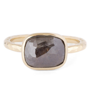 One of a Kind Bezel Set Brown Raw Diamond Ring - Anne Sportun Fine Jewellery