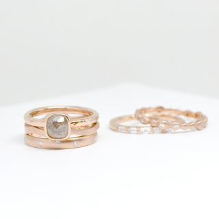 One of a Kind Bezel Set Grey Diamond Ring - Anne Sportun Fine Jewellery