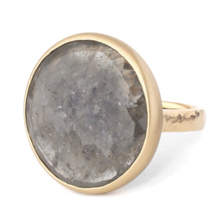 One of a Kind Bezel Grey Sapphire Ring - Anne Sportun Fine Jewellery