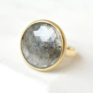 One of a Kind Bezel Grey Sapphire Ring - Anne Sportun Fine Jewellery