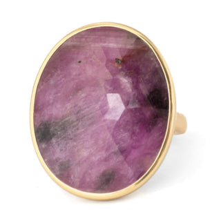 One of a Kind Mottled Pink Sapphire Ring - Anne Sportun Fine Jewellery