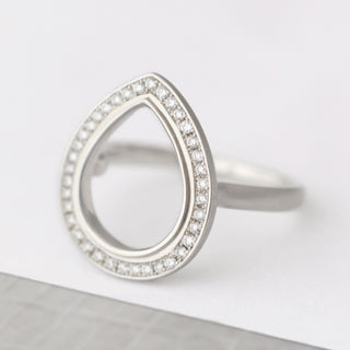 One of a Kind Open Pear Pave Ring - Anne Sportun Fine Jewellery