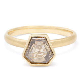 Champagne Rosecut Polygon Diamond Ring - Anne Sportun Fine Jewellery