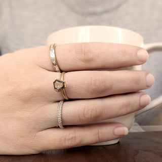 Champagne Rosecut Polygon Diamond Ring - Anne Sportun Fine Jewellery