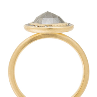 One of a Kind Black Diamond Halo Ring - Anne Sportun Fine Jewellery