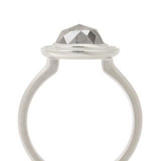 One of a Kind Salt + Pepper Diamond Halo Ring - Anne Sportun Fine Jewellery