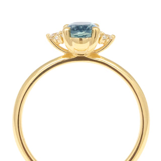 Oval Montana Sapphire and Diamond Ring
