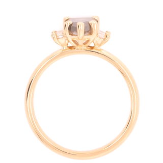 Salt & Pepper 1.23ct Pentagon Diamond Trinity Ring - Anne Sportun Fine Jewellery