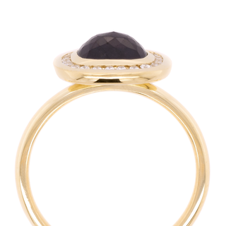 1.25ct Black Cushion Diamond w/ Channel Diamond Halo Ring