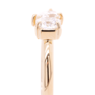 Toi et Moi Radiant and Pear Diamond Ring