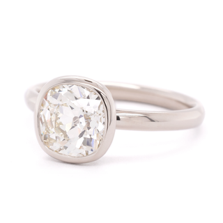 Custom 'Anne Bezel' 1.59ct Vintage Old Mine Diamond