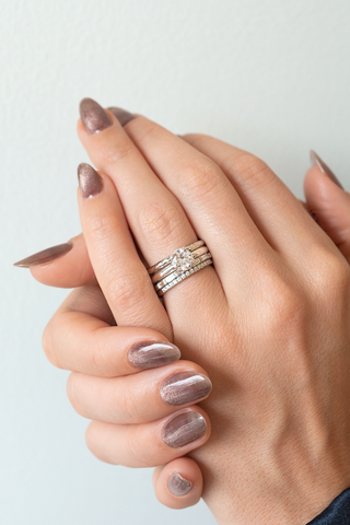1.02ct Lab Grown 'Annie' Round Diamond Ring D/VS2/EX