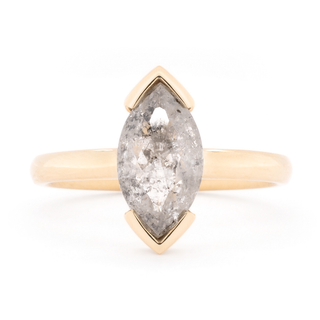 1.87ct Marquise Salt & Pepper Diamond Ring