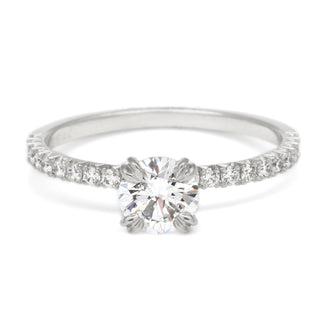 One of a Kind 0.51ct Diamond with Fishtail Diamond Mount - Anne Sportun Fine Jewellery
