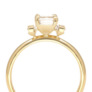 1.39ct Emerald Trinity Diamond Ring