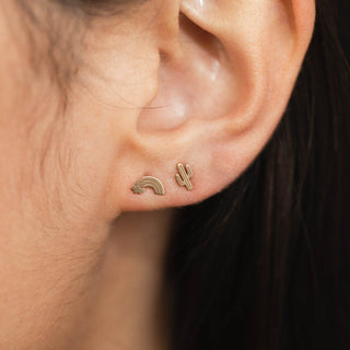 Itty Bitty Rainbow Stud | 14k - Anne Sportun Fine Jewellery