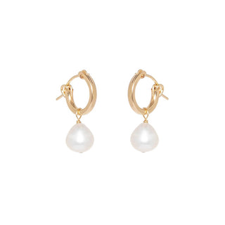Amelia Hoops | Pearl - Anne Sportun Fine Jewellery
