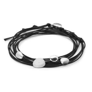 Linen Cord Four Petal Diamond Bracelet - Anne Sportun Fine Jewellery