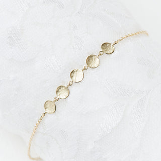 5 Hammered Disc Bracelet - Anne Sportun Fine Jewellery