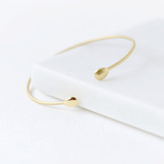 Open Polished Gold Petal Bangle - Anne Sportun Fine Jewellery
