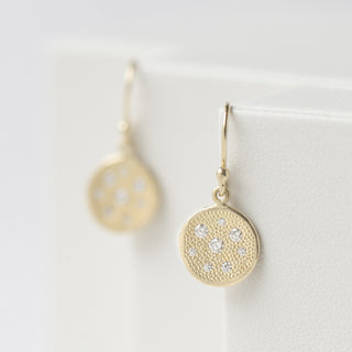 Stardust' Disc Hook Earrings - Anne Sportun Fine Jewellery