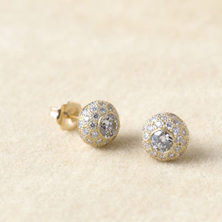 Pave Diamond Turkish Ball Earrings - Anne Sportun Fine Jewellery