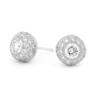 Pave Diamond Turkish Ball Earrings - Anne Sportun Fine Jewellery