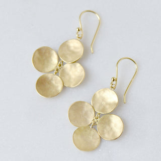 Concave Disc Charm Hook Earrings - Anne Sportun Fine Jewellery
