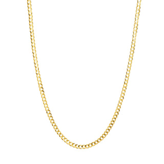 3.5mm Hollow Curb Chain | Gold - Final Sale - Anne Sportun Fine Jewellery
