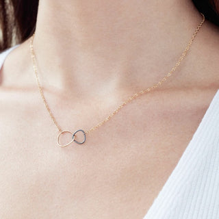 Silver & Gold Interlocking Necklace