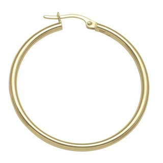 2mm Tube Hoops | 34mm | Gold - Anne Sportun Fine Jewellery