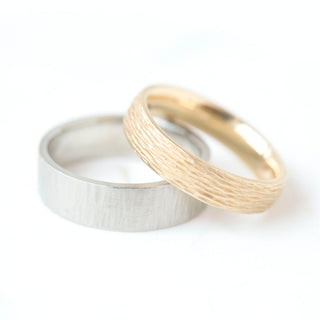 Bark Finish 5mm Band - Anne Sportun Fine Jewellery