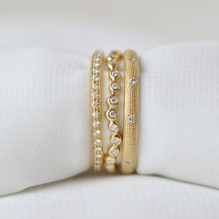 Single Row Diamond Wonky Band - Anne Sportun Fine Jewellery