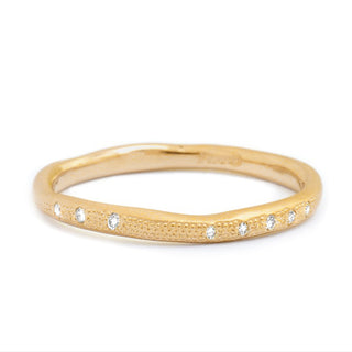 Gold Wavy Stardust Band - Anne Sportun Fine Jewellery