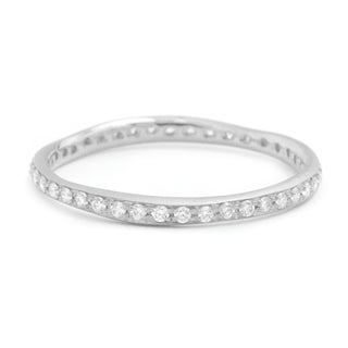 Single Row Diamond Wonky Band - Anne Sportun Fine Jewellery